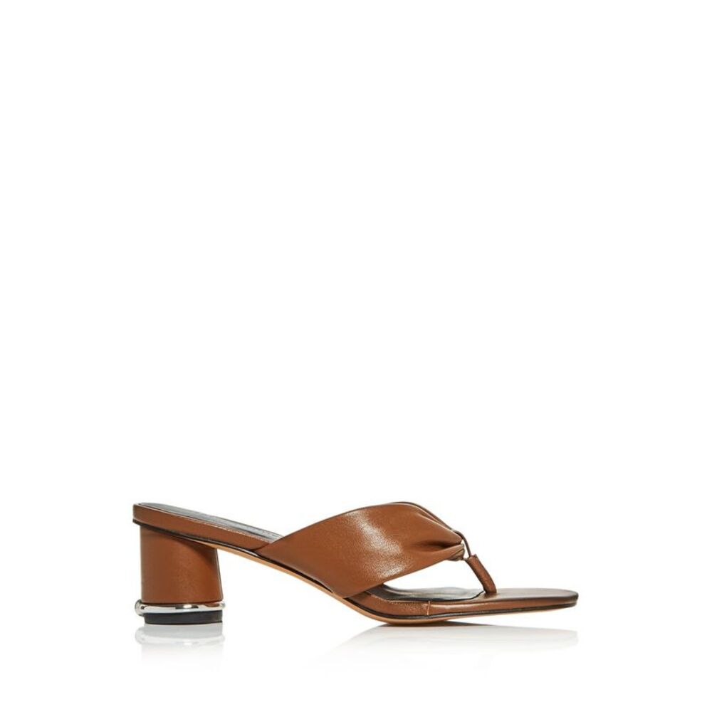 REBECCA MINKOFF Womens Sandrift Brown Snakeprint Abrianna Thong Sandals 8 M